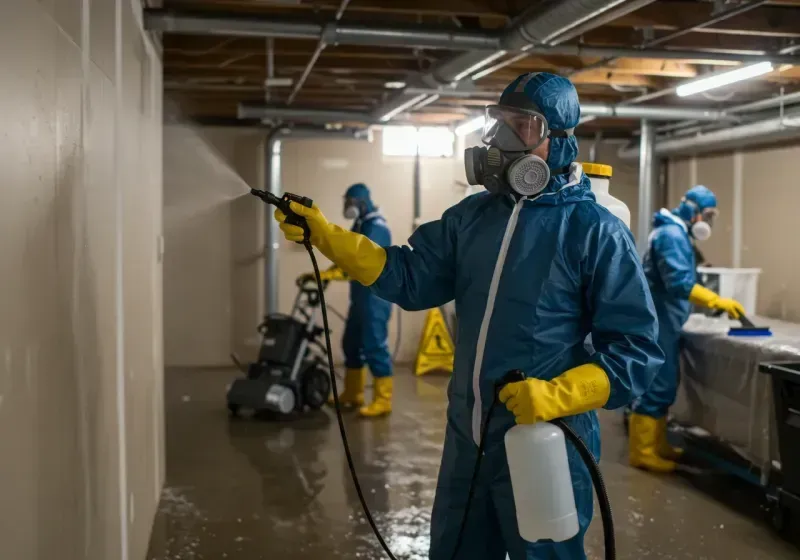 Basement Sanitization and Antimicrobial Treatment process in Eldorado, IL